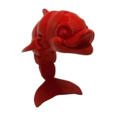 3D Hareketli Gülen Yunus Figürlü Oyuncak -Kırmızı thumbnail 3