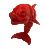 3D Hareketli Gülen Yunus Figürlü Oyuncak -Kırmızı thumbnail 6