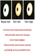 Şarjlı Dokunmatik LED Masa Lambası – 20 LED, 3 Renk Ayarlı Okuma Işığı, Ayarlanabilir Gövdeli Lamba - 2