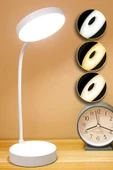 Şarjlı Dokunmatik LED Masa Lambası – 20 LED, 3 Renk Ayarlı Okuma Işığı, Ayarlanabilir Gövdeli Lamba - 1