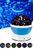 Yıldızlı Gökyüzü Gece Lambası – Dönen Başlıklı, Projeksiyonlu, USB veya Pilli Renkli LED Lamba - 1