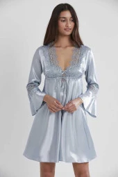 Pierre Cardin 6'lı Kaplı Gecelik Sabahlık Set 6325 Mist - 2