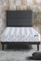 Niron Slim Pocket Yatak Seti 90x190 Tek Kişilik Paket Yaylı Yatak, Gri Metal Baza ve Başlık Takımı thumbnail 2