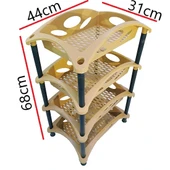 SEBZELİK , 4 Katlı Plastik Sebzelik - KAHVERENGİ - KARGO BEDAVA - 4