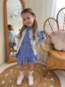 MODAVALS TRİKO HIRKA TOKA PÖTÜKARE KIZ ÇOCUK ELBİSE 3LÜ KOMBİN - 3