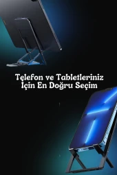 Qpen  EH159 Katlanabilir Ultra İnce Masaüstü Telefon Tutucu thumbnail 2