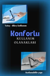 Qpen  EH159 Katlanabilir Ultra İnce Masaüstü Telefon Tutucu thumbnail 3