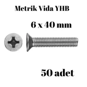 Metrik Vida Civata Yhb 6x40 mm 50 Adet Yıldız - 1