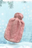 Sıcak Su Torbası Peluş Kılıflı Çıkarılabilir Yıkanabilir Peluş Yumuşak Kılıflı Su Torbası 2 Litre - 1