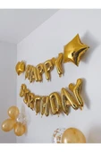 Doğum Günü Balon Seti – Happy Birthday Harf, Yıldız Folyo, Konfeti ve Lateks Balon Parti Seti - 3
