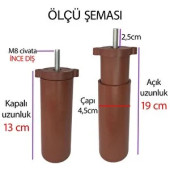 Ayarlanabilir Orta Ayak 13x18 Cm Kahverengi - 1