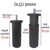 Ayarlanabilir Orta Ayak 13x18 Cm Siyah - 1
