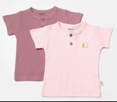 Bebek 2'li Tişört, %50 Bambu - %50 Organik Pamuk, Bebek ve Yenidoğan Serisi - CSYB9021 - 2