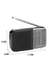 Knstar Radyo Pilli Cep Radyosu Fm-am Güçlü Çekim Kaliteli Kulaklık Girişi Olan El-cep-deprem Çantası Radyo - 3