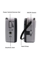 Knstar Radyo Pilli Cep Radyosu Fm-am Güçlü Çekim Kaliteli Kulaklık Girişi Olan El-cep-deprem Çantası Radyo - 4