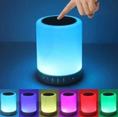 Gece Lambası & Bluetooth Hoparlör / Touch Lamp Oda Lambası Portable Speaker - 1