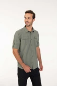 2AS GABLİN - Erkek Likralı Haki - Hızlı Kuruyan Outdoor Gömlek - 2ASGBL0303 - 1