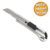 Gönen Metal Maket Bıçağı Eko 18 mm Alüminyum Metal Gövde Sağlam Dayanıklı - 1