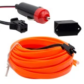 Powermaster 5 Metre Oranj Araç İçi Neon İp Aydınlatma - 1