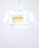 Escabel Kız Çocuk Tshirt Yandan Büzmeli - 1