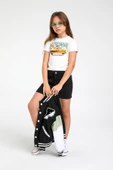 Kız Çocuk Baskılı Kısa Boy Tshirt - 1
