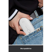 logitech M350 Pebble Sessiz Kablosuz Kompakt Mouse - Beyaz - 2