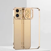 Zhltools Fashion Series iPhone 12 6.1inç Kılıf Renkli Kenar Lazer Çerçeveli Silikon Kılıf thumbnail 3