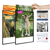 Ayt Powermaster PM-21757 Ledli Reklam Tabela A1 Poster Çerçevesi 85x61 cm Beyaz Işıklı Afişlik Cam Vitrin Tabelası - 3