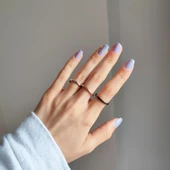 Siyah Çelik Yüzük Alyans 2 mm YZK-220 - 5