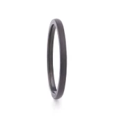 Siyah Çelik Yüzük Alyans 2 mm YZK-220 - 1