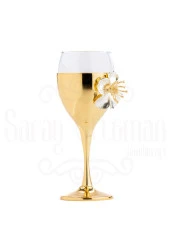 LOTUS ÇİÇEK KADEH ALTIN - 1