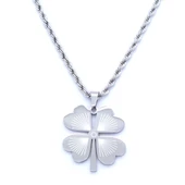 316L Çelik Büyük Yonca Kadın Kolye KLY-459 thumbnail 1