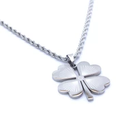 316L Çelik Büyük Yonca Kadın Kolye KLY-459 thumbnail 3