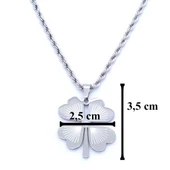 316L Çelik Büyük Yonca Kadın Kolye KLY-459 thumbnail 5