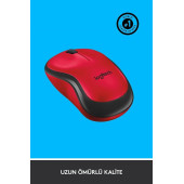 logitech M220 Sessiz Kompakt Kablosuz Mouse Kırmızı - 2