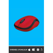 logitech M220 Sessiz Kompakt Kablosuz Mouse Kırmızı - 3