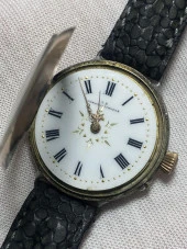 Constantinople Cylindre 10 Rubis 30mm 800 Ayar Gümüş Cep / Kol Saati 2. El - 3