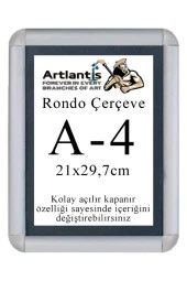 Tak Çıkar Rondo Çerçeve A4 21x30 cm 1 Adet Açılır Kapanır Çerçeve Aç Kapa Çerçeve A4 Afiş Çercevesi - 1