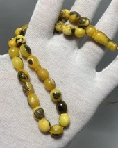 Doğal Kaya Damla Kehribar Tesbih 33lük 18,10 Gram thumbnail 1