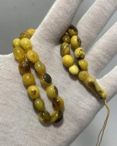 Doğal Kaya Damla Kehribar Tesbih 33lük 18,10 Gram thumbnail 4