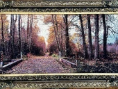 Sonbaharın Yolculuğu Adlı İran Tebriz Halı Tablo 126x76cm - Duvar Halı Kilim Tablo thumbnail 2