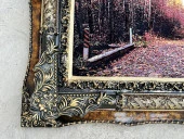 Sonbaharın Yolculuğu Adlı İran Tebriz Halı Tablo 126x76cm - Duvar Halı Kilim Tablo thumbnail 5