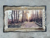 Sonbaharın Yolculuğu Adlı İran Tebriz Halı Tablo 126x76cm - Duvar Halı Kilim Tablo thumbnail 8