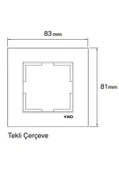 Viko Karre Tekli Çerçeve Beyaz 1 Adet Priz Çerçevesi thumbnail 3