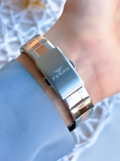 Ferro Çelik Kordonlu Gümüş/Rose Kararmaz Renk Atmaz 3 Atm  Özel Tasarım Kadın Kol Saati BFL21358-E thumbnail 3