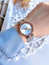 Ferro Çelik Kordonlu Gümüş/Rose Kararmaz Renk Atmaz 3 Atm  Özel Tasarım Kadın Kol Saati BFL21297-E thumbnail 2