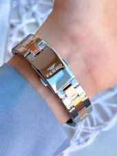 Ferro Çelik Kordonlu Gümüş/Rose Kararmaz Renk Atmaz 3 Atm  Özel Tasarım Kadın Kol Saati BFL21297-E thumbnail 3