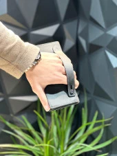 Telefon Bölmeli Unisex Hakiki Deri Telefon Hazneli Uzun Cüzdan Mıknatıslı Ve El Bantlı Cüzdan.MACONA - 2