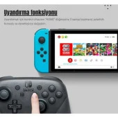 Nintendo Switch Splatoon 2 Pro Controller Kablosuz Oyun Kolu PC Uyumlu thumbnail 5