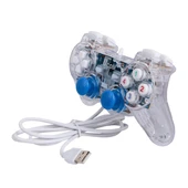 Powermaster UCOM-704 Kablolu Double Shock Joypad Oyun Kolu Gamepad Şeffaf Işıklı - 9